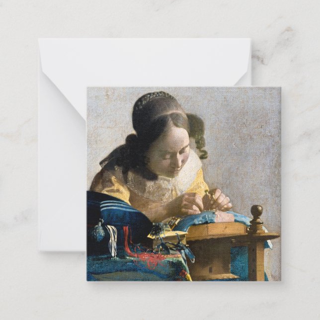 Carte De Correspondance Johannes Vermeer - Le Lacemaker (Devant)