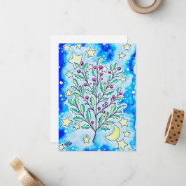 Carte De Correspondance joli houx de Noël