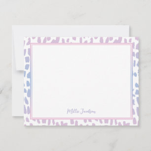 Carte De Correspondance Joli motif imprimé animal à dégradé