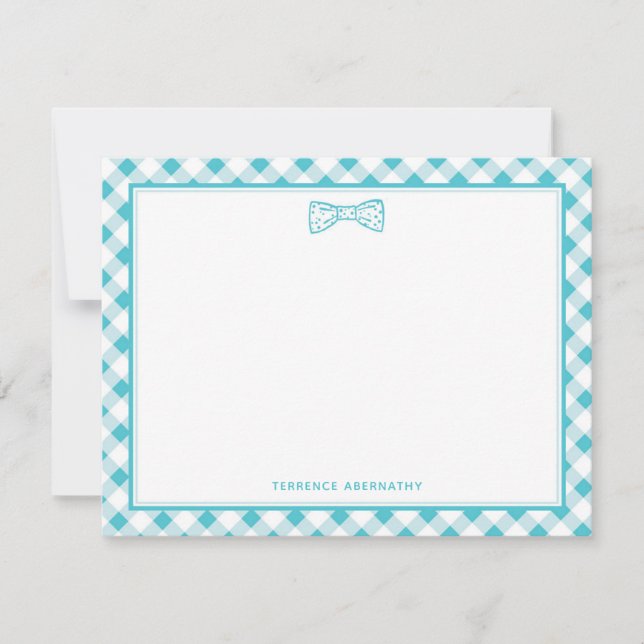 Carte De Correspondance Joli nœud papillon bleu (Devant)