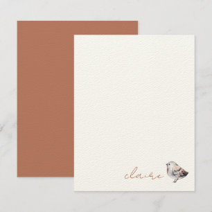 Carte De Correspondance Joli Oiseau Personnalisé