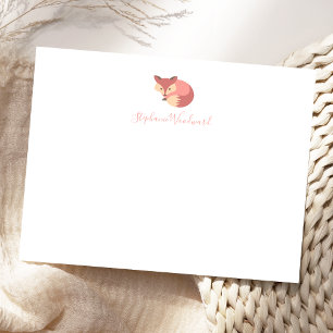 Carte De Correspondance Joli renard personnalisé de la forêt