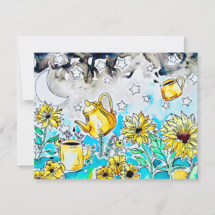 Carte De Correspondance Joli Tournesol
