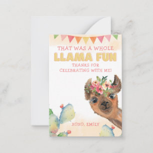 Carte De Correspondance Joli tout Llama Amusant Anniversaire Merci