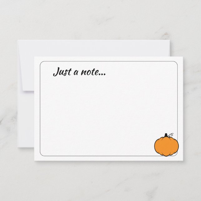 Carte De Correspondance Jolie citrouille dessin animé personnalisée juste  (Devant)