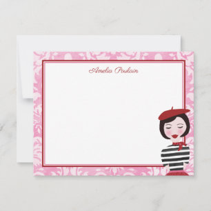 Carte De Correspondance Jolie Dame Française