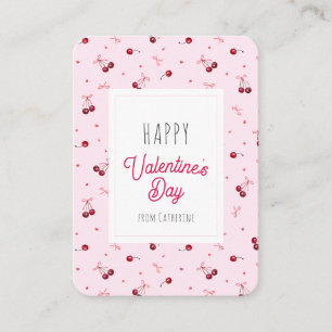 Carte De Correspondance Jolis Cœurs Rouges Joyuse Saint-Valentin