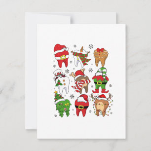 Carte De Correspondance Jolis personnages de dentisterie de Noël pour un N