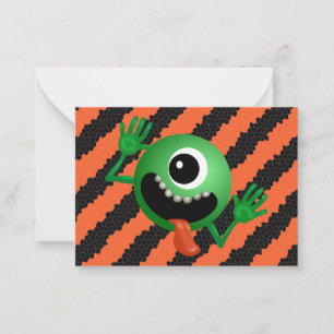 Carte De Correspondance Jote amusant enfants Halloween Alien de l'espace