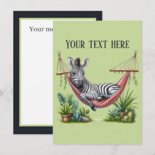 Carte De Correspondance Jote bébé zèbre ajouter un message