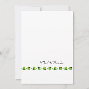 Carte De Correspondance Jour de la Saint-Patrick Nom de famille irlandais 