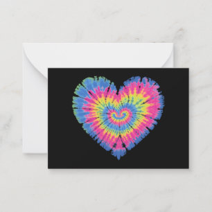 Carte De Correspondance Jour des Coeurs colorés de Tie Dye Valentines