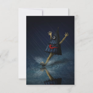 Carte De Correspondance Jour des pluies du fantôme japonais de Kasa Obake