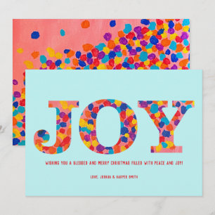 Carte De Correspondance Joy Christmas Card - Confetti