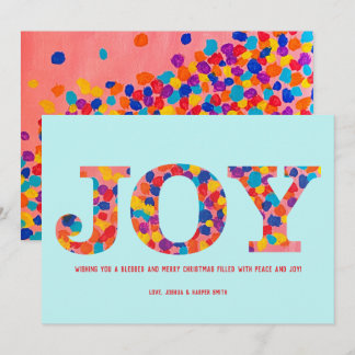 Carte De Correspondance Joy Christmas Card - Confetti