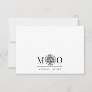 Carte De Correspondance Joyau Couple Motif Ampersand Monogramme