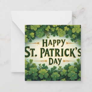 Carte De Correspondance Joyeuse fête de la Saint-Patrick Art de trèfle