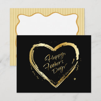 Carte De Correspondance Joyeuse Fête des Pères ! Calligraphie élégante de