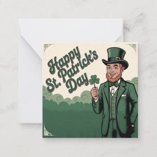 Carte De Correspondance Joyeuse Saint-Patrick Leprechaun Vintage