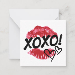 Carte De Correspondance Joyeuse Saint-Valentin   Câlins et bisous