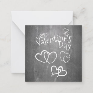 Carte De Correspondance Joyeuse Saint Valentin sur un tableau noir