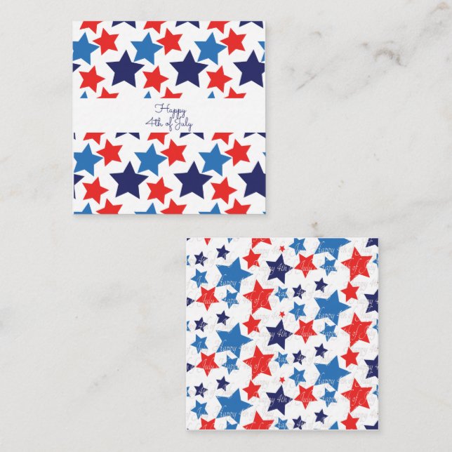 Carte De Correspondance Joyeux 4 juillet / Fête de l'indépendance (Devant / Derrière)