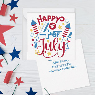 Carte De Correspondance Joyeux 4 juillet Pop By