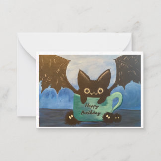 Carte De Correspondance Joyeux Anniversaire Chauve-souris