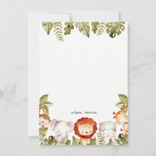 Carte De Correspondance Joyeux Anniversaire Enfants Animaux Sauvages Tropi
