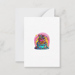 Carte De Correspondance Joyeux anniversaire gâteau, gâteau d'anniversaire