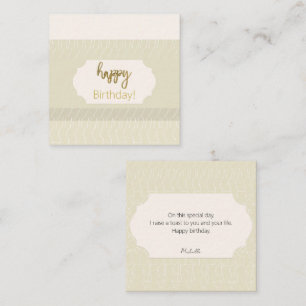 Carte De Correspondance Joyeux anniversaire Golden Parties scintillant Nom