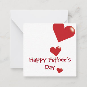 Carte De Correspondance Joyeux anniversaire Papa Ballons en forme de cœur