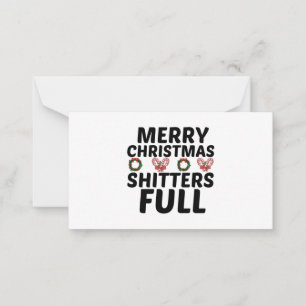 CARTE DE CORRESPONDANCE JOYEUX CHRISTMAS SHITTERS PLEIN