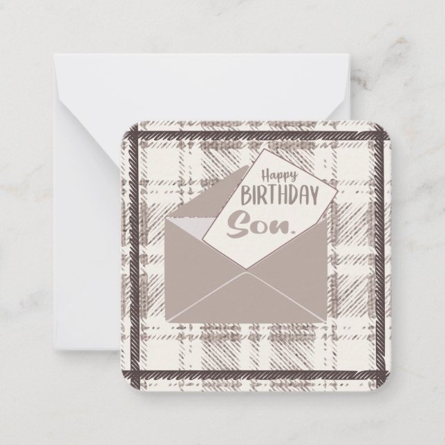 Carte De Correspondance Joyeux Fils d'anniversaire (Devant)