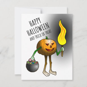 Carte De Correspondance Joyeux Halloween et des friandises ou un sort