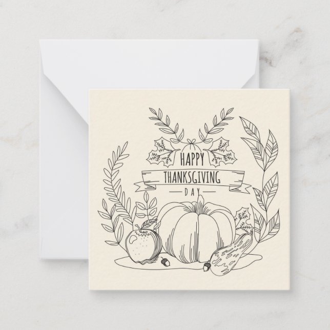 Carte De Correspondance Joyeux jour de Thanksgiving (Devant)