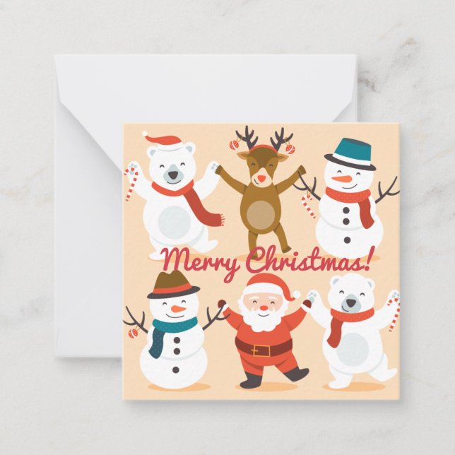 Carte De Correspondance Joyeux Noël (Devant)