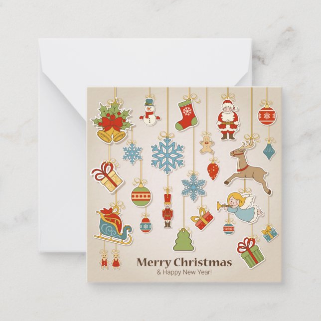 Carte De Correspondance Joyeux Noël (Devant)