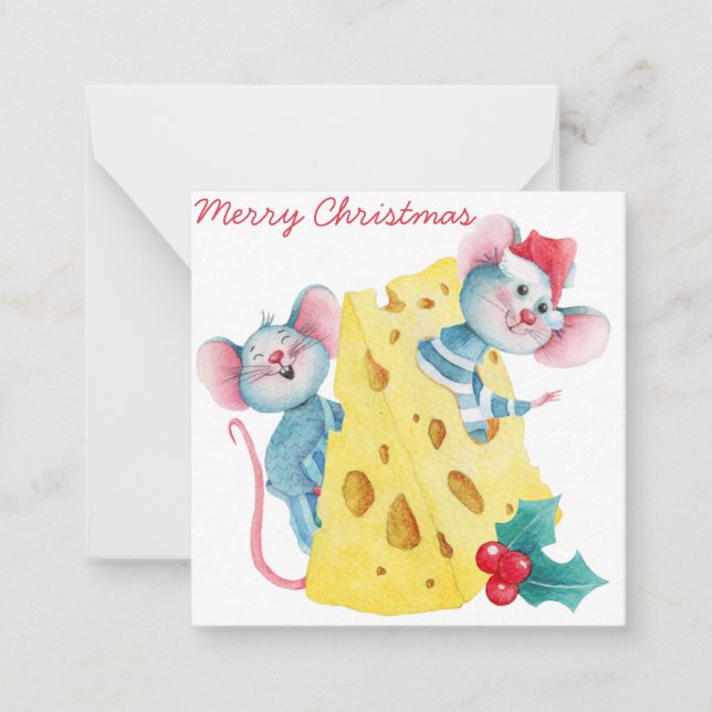 Carte De Correspondance Joyeux Noël mignon (Devant)
