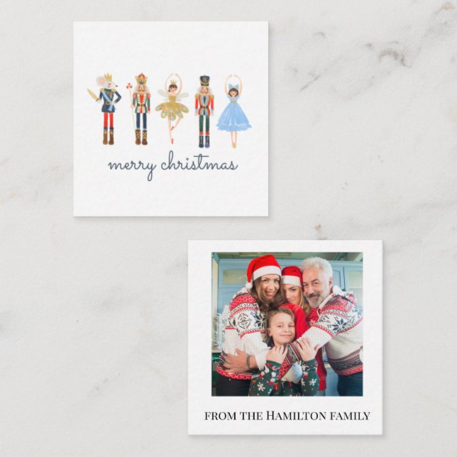 Carte De Correspondance Joyeux Noël Nutcacker photo (Devant / Derrière)