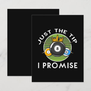 Carte De Correspondance Just The Tip I Promise Billard