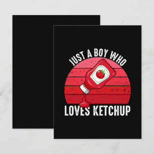 Carte De Correspondance Juste un garçon qui aime Ketchup