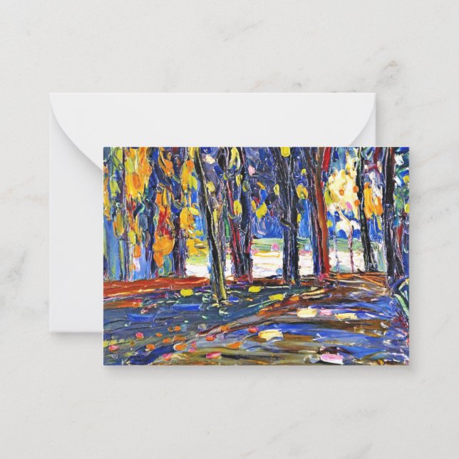 Carte De Correspondance Kandinsky - Dans le parc de St. Cloud - Automne II (Dos)