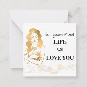 Carte De Correspondance *~ Kindness LOVE SELF Forward AP62 Note Card