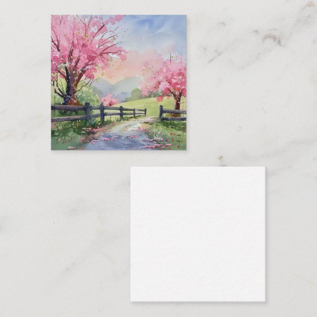 Carte De Correspondance La canopée en fleurs du printemps (Devant / Derrière)
