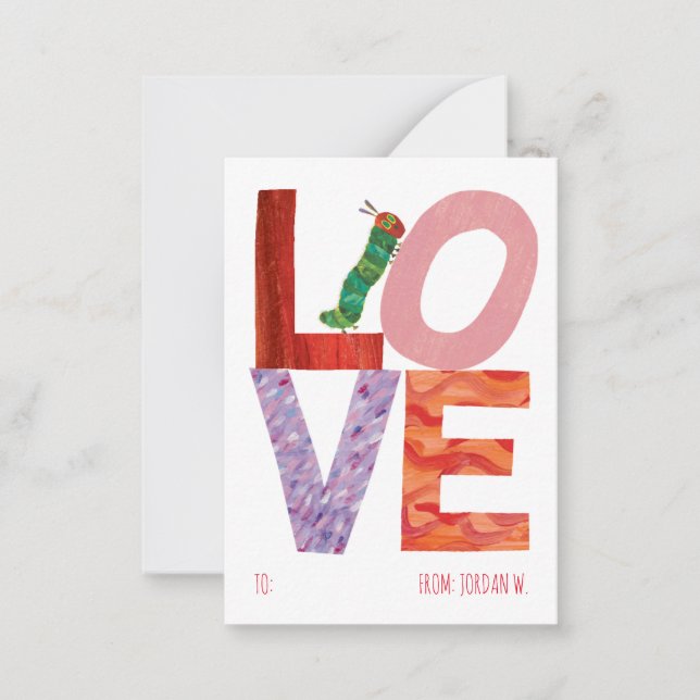 Carte De Correspondance La Caterpillar Très Affamée | AMOUR (Devant)