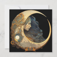 La déesse de la lune d'aquarelle
