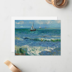 Carte De Correspondance La mer aux Saintes Maries de la Mer   Van Gogh