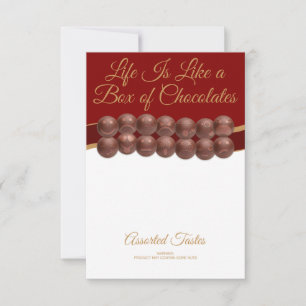 Carte De Correspondance La vie est comme une boîte de chocolats