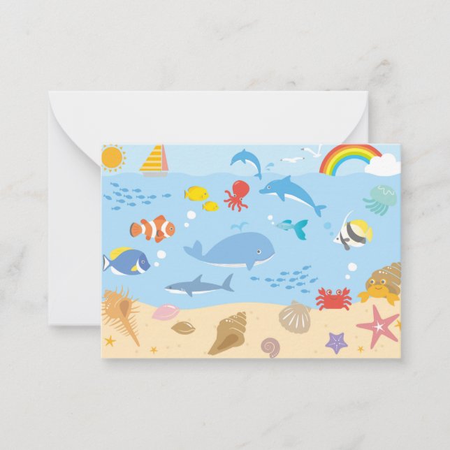Carte De Correspondance La vie océanique (Devant)